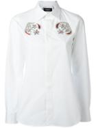 Dsquared2 Floral Beaded Shirt, Women's, Size: 44, White, Cotton/spandex/elastane
