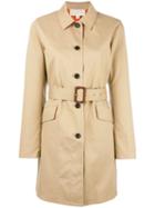Michael Michael Kors Button Up Belted Jacket, Women's, Size: Small, Nude/neutrals, Cotton