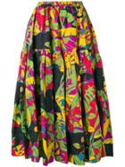 La Doublej Oscar Ruched Full Skirt - Green