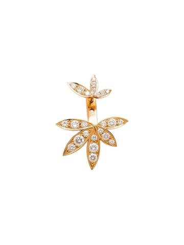 Jagga Diamond Lily Lobe Earring - Pink & Purple