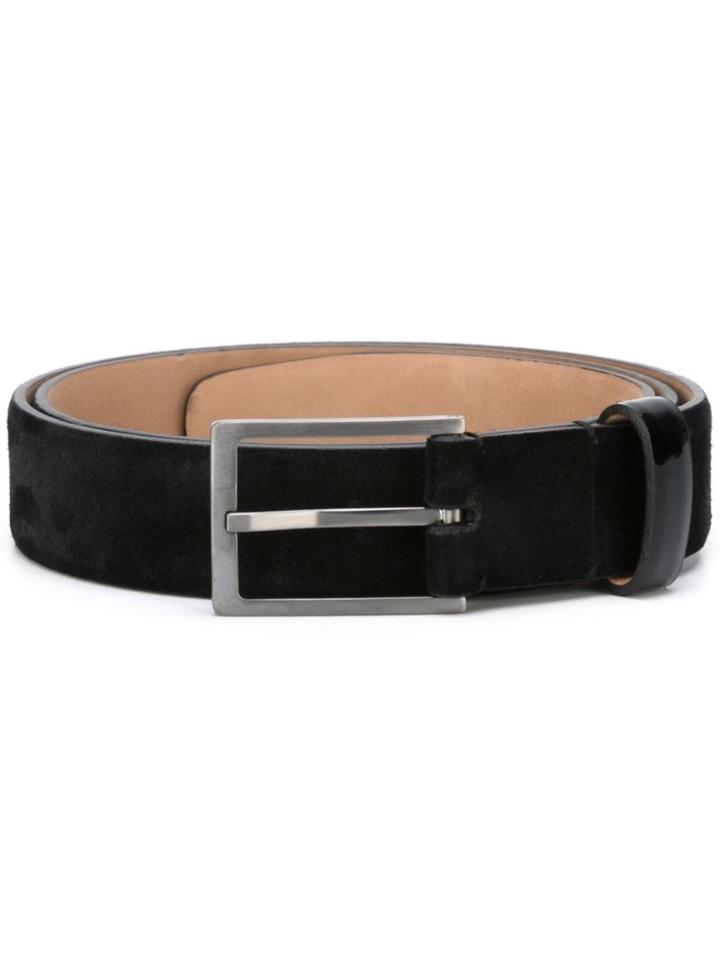 Lanvin Classic Belt, Men's, Size: 105, Black, Bos Taurus/calf Suede