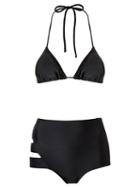 Giuliana Romanno Triangle Bikini Set, Women's, Size: G, Black, Polyimide/spandex/elastane