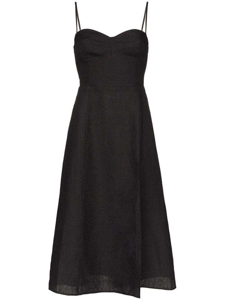 Reformation Nebraska Midi Dress - Black