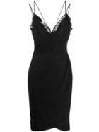 Ermanno Scervino Lace Trim Knitted Dress - Black