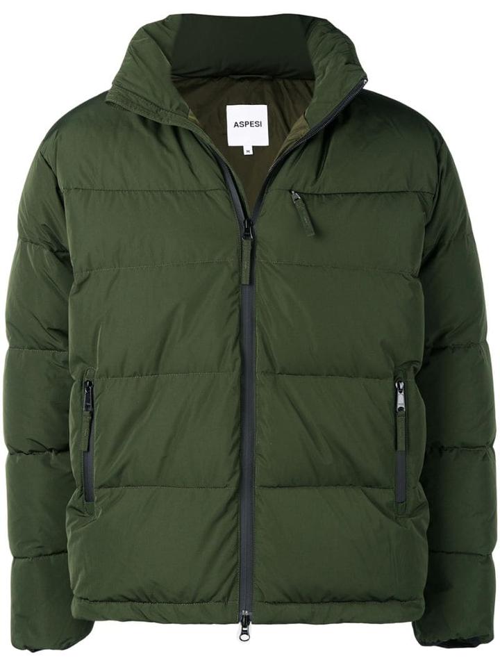 Aspesi Zip Pocket Padded Jacket - Green