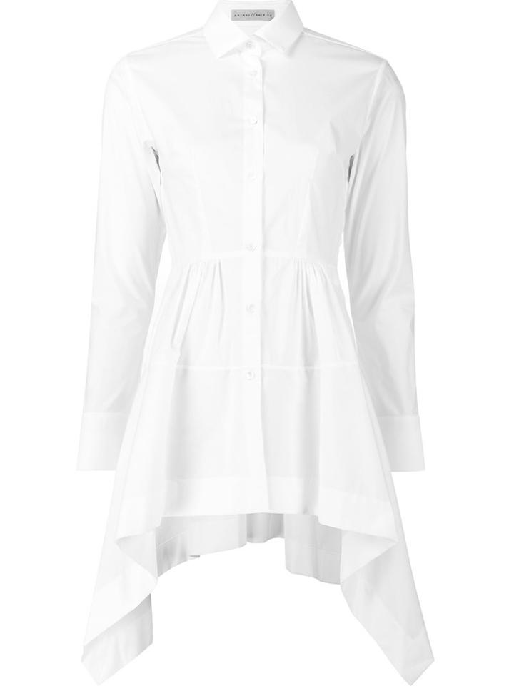 Palmer / Harding Gathered Waist Shirt, Women's, Size: 2, White, Cotton/spandex/elastane