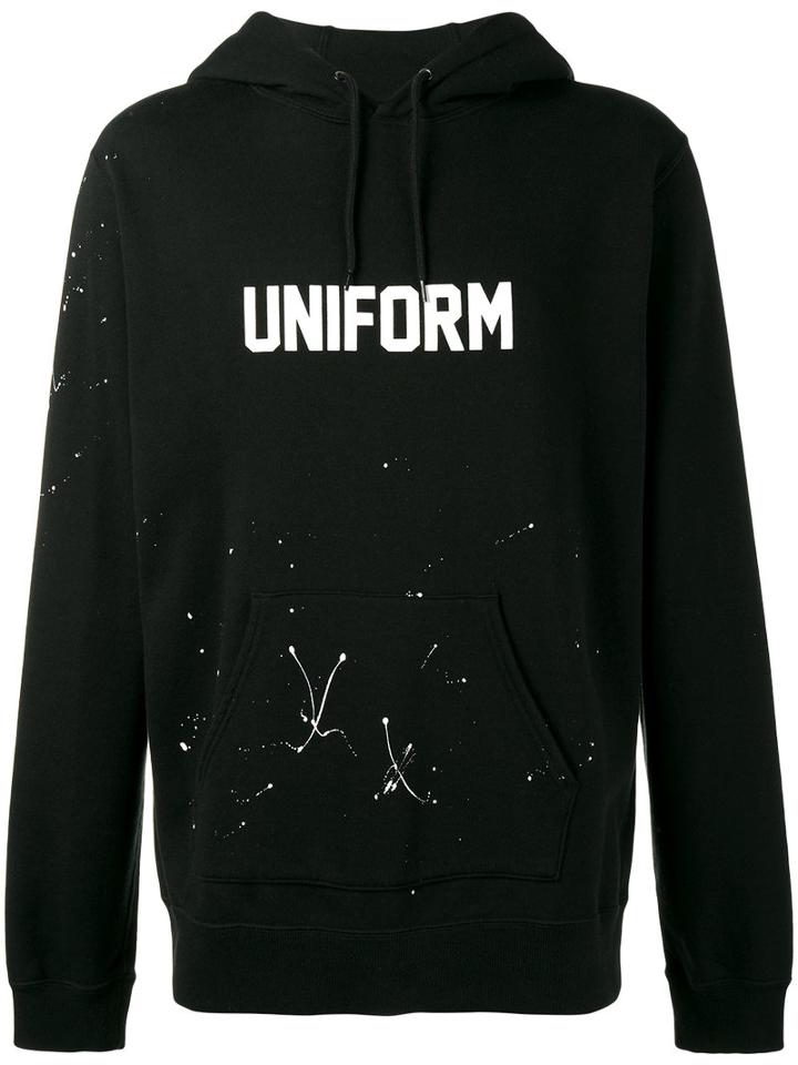 Uniform Experiment - Logo Print Hoodie - Men - Cotton - 1, Black, Cotton