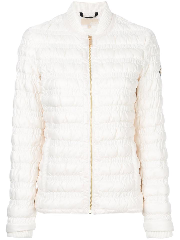 Michael Michael Kors - Quilted Padded Jacket - Women - Feather Down/polyester - Xs, Nude/neutrals, Feather Down/polyester