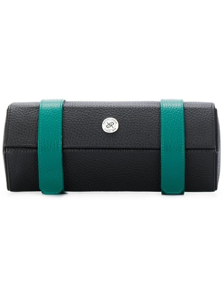 Rapport Three Watch Roll In Black Leather With A