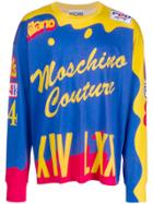 Moschino Printed Long-sleeved T-shirt - Blue