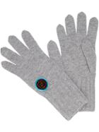 Fendi Logo Patch Gloves - Grey