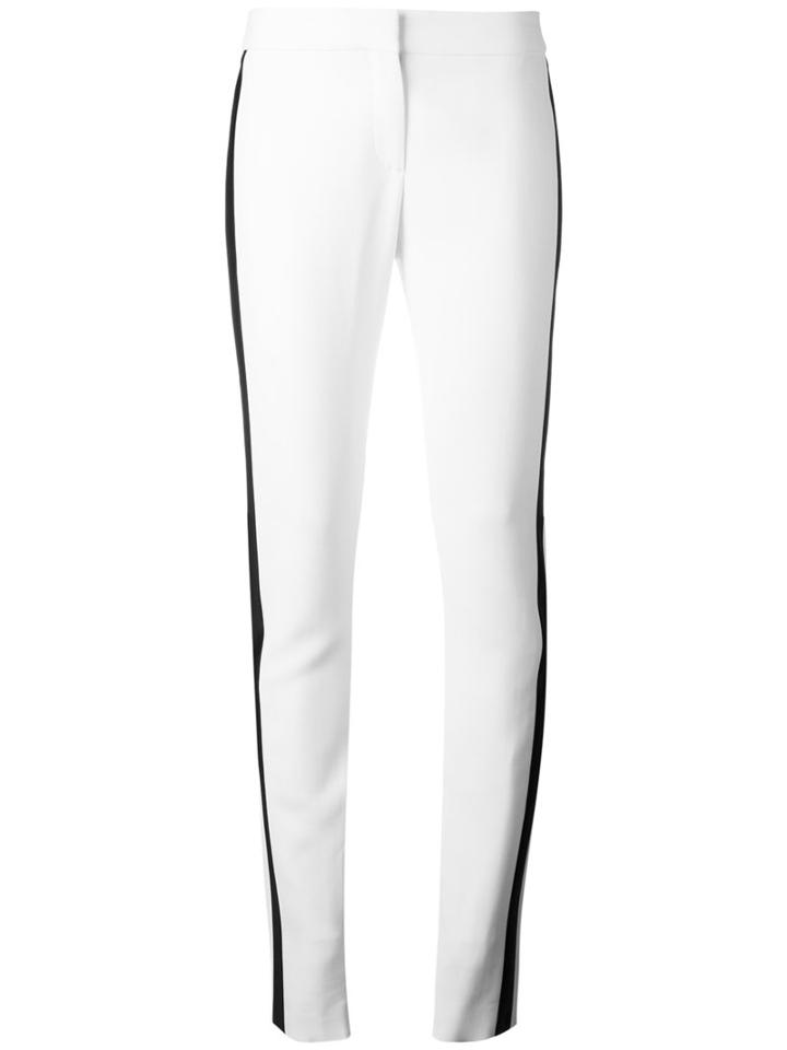 Tom Ford Two-tone Slim Trousers, Women's, Size: 38, Nude/neutrals, Spandex/elastane/acetate/viscose