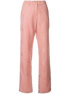 Ann Demeulemeester Classic Flare Trousers - Pink