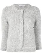 Fabiana Filippi - Knitted Open Cardigan - Women - Cotton - 42, White, Cotton