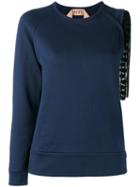No21 - Asymmetric Knitted Top - Women - Cotton - 40, Women's, Blue, Cotton
