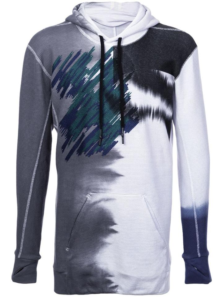 11 By Boris Bidjan Saberi Abstract Print Hoodie - Blue