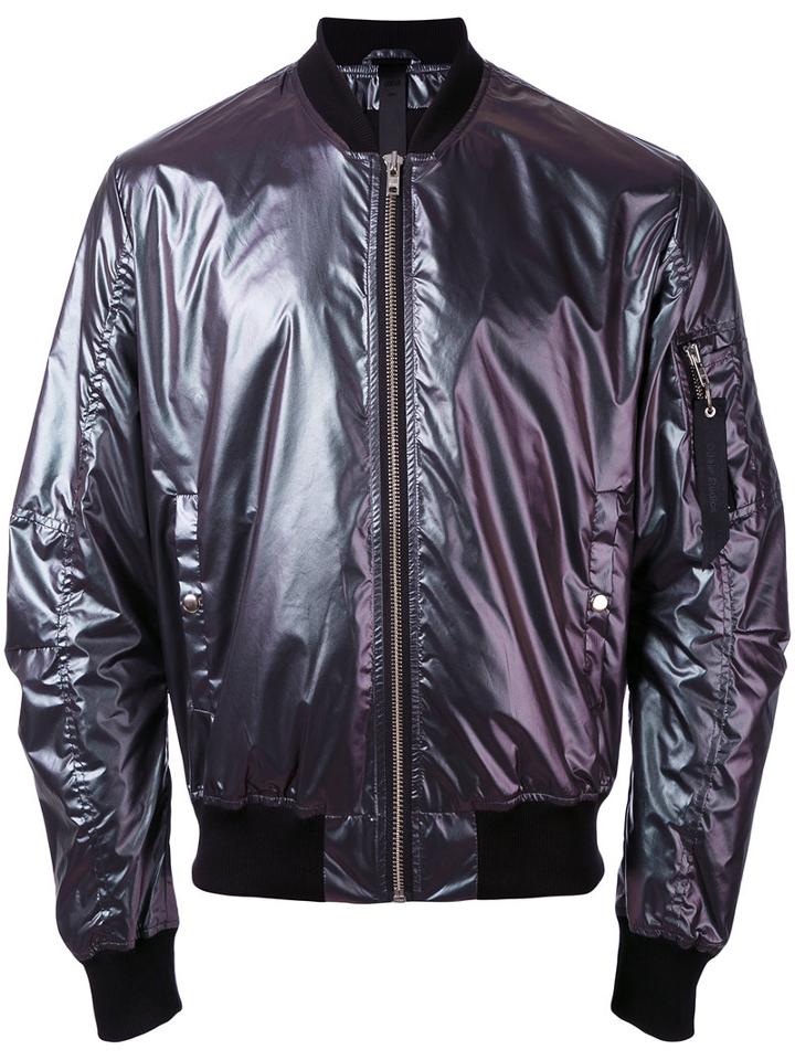 Odeur - 'tech' Bomber Jacket - Unisex - Polyamide/polyurethane - M, Pink/purple, Polyamide/polyurethane