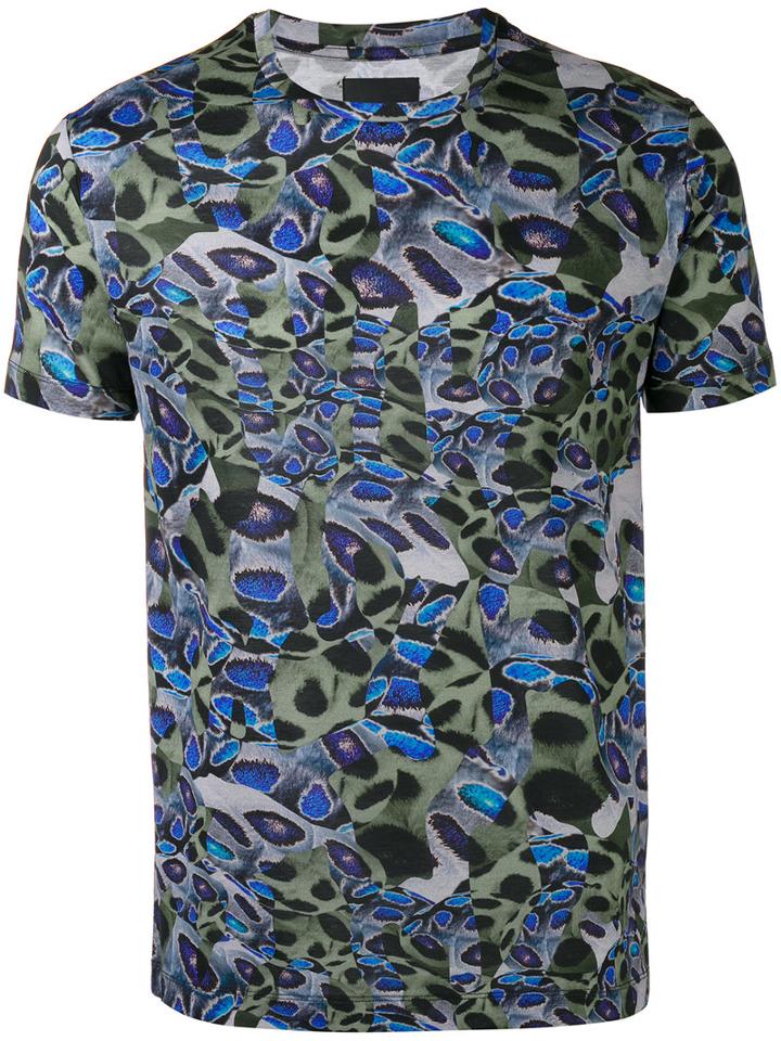 Les Hommes Printed T-shirt, Men's, Size: Medium, Green, Cotton