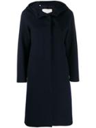 Mackintosh Chryston Navy Storm System Wool Hooded Coat Lm-1019f - Blue
