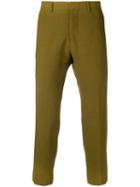 Ami Paris Cropped Fit Trousers - Green