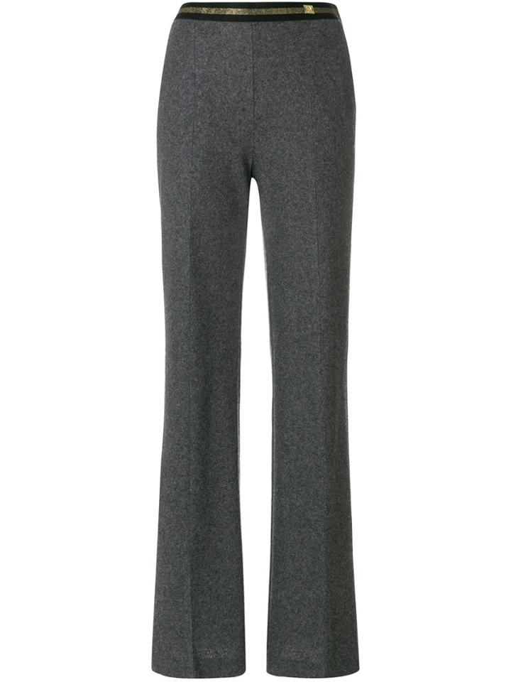 Cavalli Class Panelled Flared Trousers - Grey