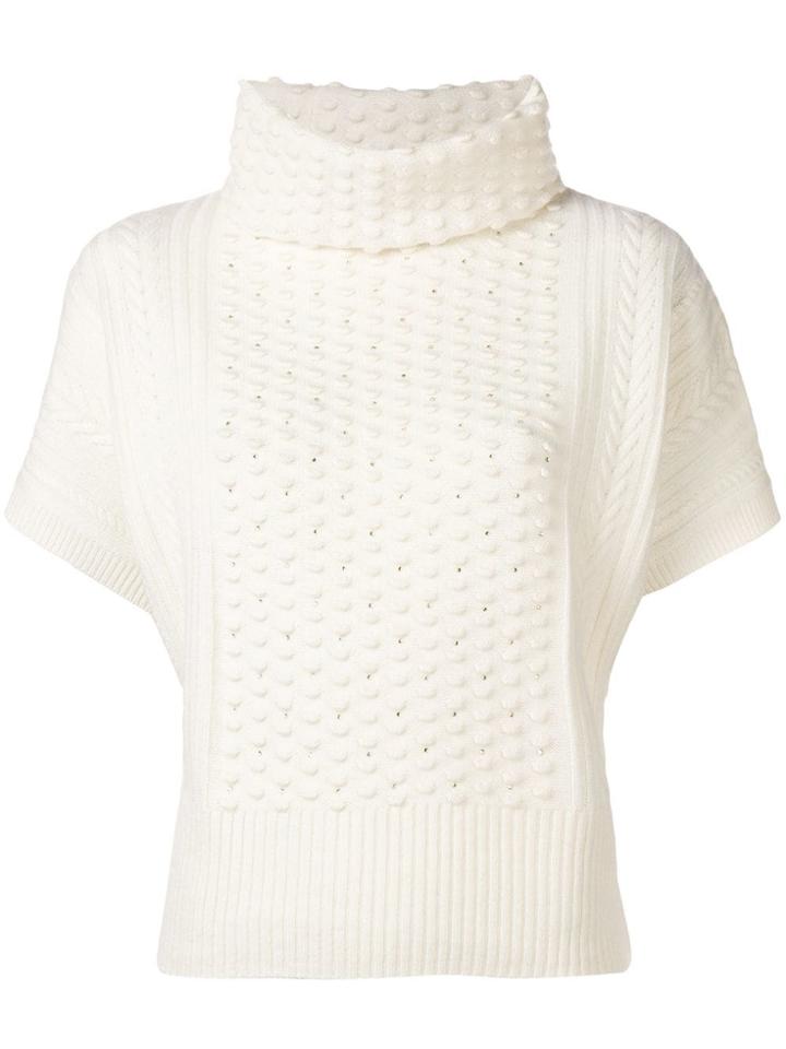 Max Mara Studio Turtleneck Knitted Top - White