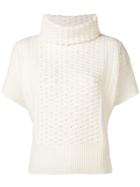 Max Mara Studio Turtleneck Knitted Top - White