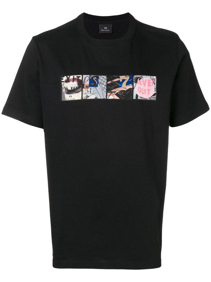 Ps Paul Smith Exit Print T-shirt - Black