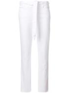 Frame Cropped Tie Waist Trousers - White