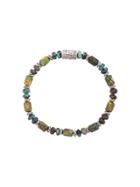 John Hardy Silver Classic Chain Mixed Turquoise Bead Bracelet - Green