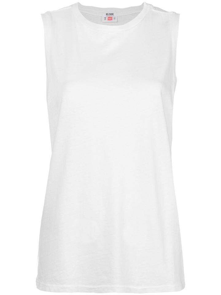 Re/done Classic Fitted Tank Top - White