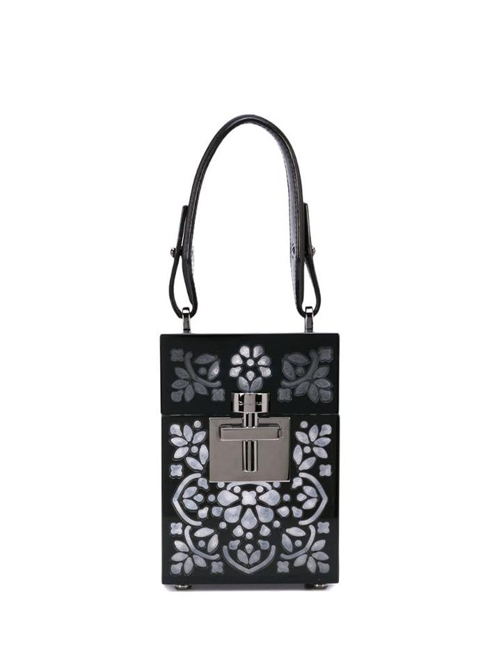 Oscar De La Renta Structured Cross Body Bag - Black
