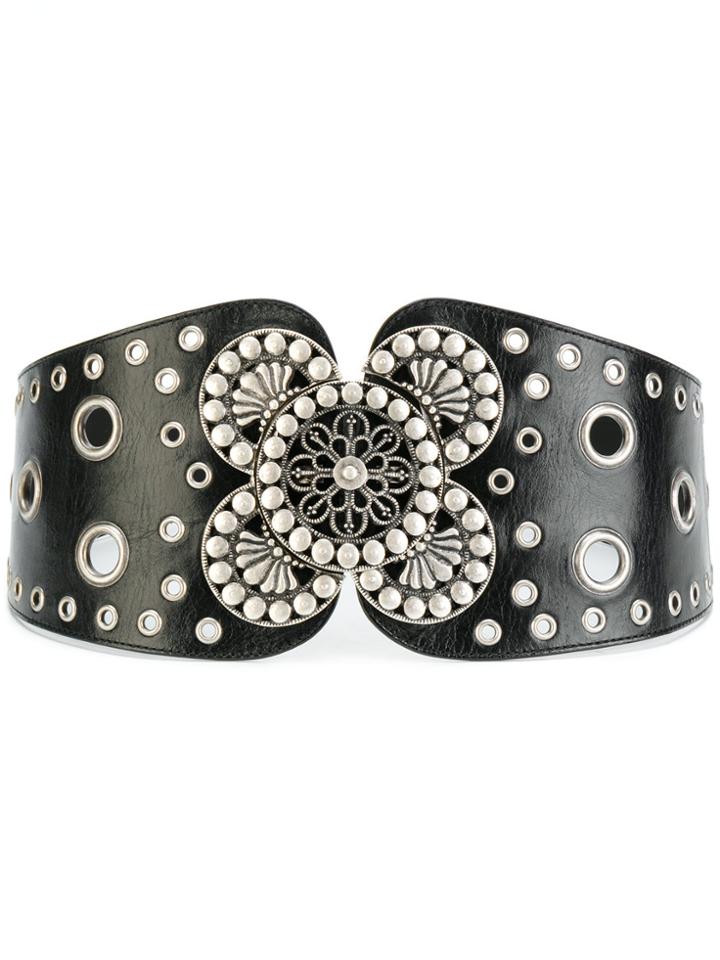 Plein Sud Embellished Waist Belt - Black