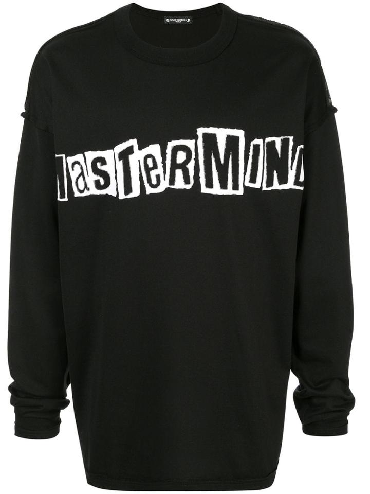Mastermind World Logo Print L/s T-shirt - Black