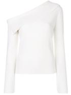 Theory Asymmetric Knitted Top - White