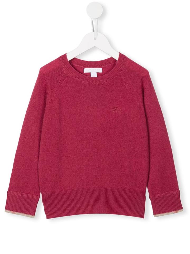 Burberry Kids 'georgey' Jumper, Girl's, Size: 10 Yrs, Pink/purple