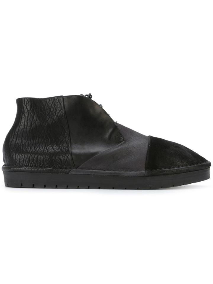 Marsèll Panelled Lace-up Boots, Men's, Size: 41, Black, Leather/rubber