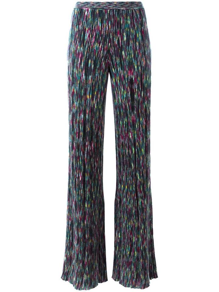 Missoni Ribbed Knit Trousers, Women's, Size: 42, Silk/polyester/spandex/elastane/wool