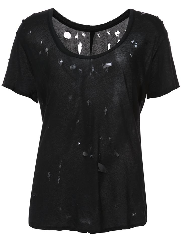 Unravel Project Distressed T-shirt - Black