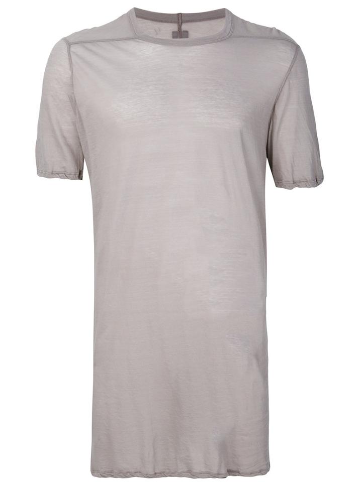 Rick Owens - Long Length T-shirt - Men - Cotton - Xs, Grey, Cotton