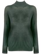 Zanone Tie Back Polo Neck - Black