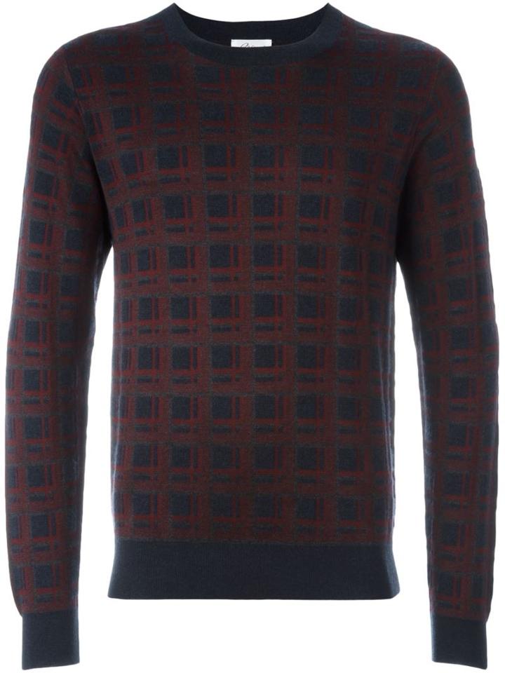 Brioni Checked Intarsia Jumper