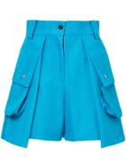 Sacai High-waisted Cargo Shorts - Blue