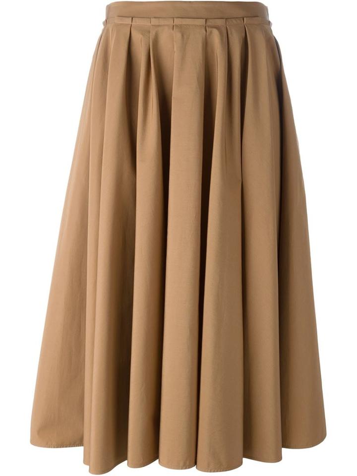 Agnona Pleated Flared Skirt
