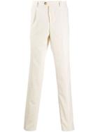 Brunello Cucinelli Ribbed Velvet Trousers - White