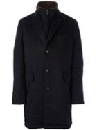 N.peal Quilted Woven Coat, Men's, Size: Medium, Blue, Rabbit Fur/polyester/cashmere