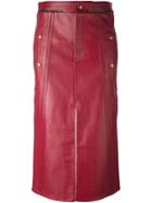 Chloé Biker Skirt, Women's, Size: 36, Pink/purple, Calf Leather/cotton/cupro