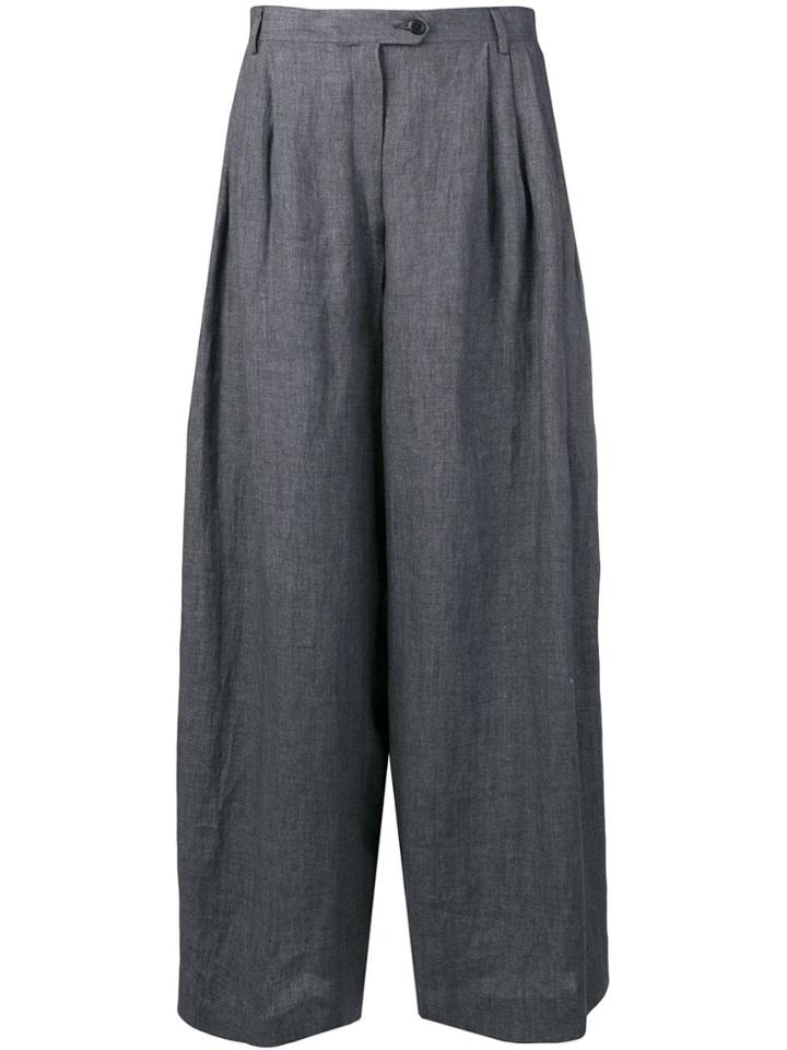 Sartorial Monk Oversized Palazzo Trousers - Grey