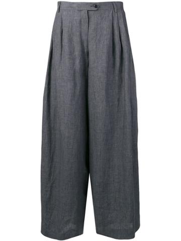 Sartorial Monk Oversized Palazzo Trousers - Grey