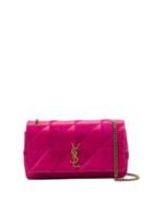 Saint Laurent Logo Shoulder Bag - Pink